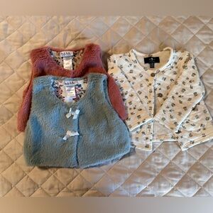 Girls Cozy Vest Set & Jacket Size 12m ❄️